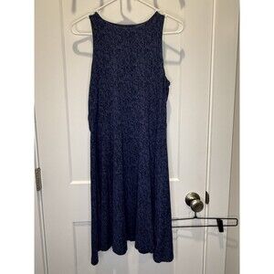 Athleta Women's Medium Santorini High Neck Thera Blue Dress Athleisure Classic